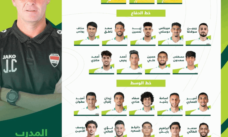 أعلن المدرب الإسباني خيسوس كاساس، المدير الفني للمنتخب العراقي، قائمة اللاعبين النهائية التي ستخوض مباراتي عمان والكويت